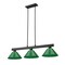 Z-Lite Cobalt Billiard, 3-Light, 14 In.W x 46 In.L x 8 In.H, Matte Black/Green 152MB-PGR - alternate 5